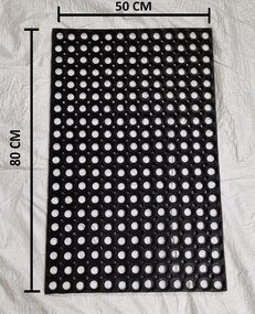 Wycieraczka 50x80cm Gumowa Plaster Miodu Wytrzymała Antypoślizgowa Ażurowa