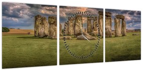 Obraz Stonehenge (z zegarem) (90x30 cm)