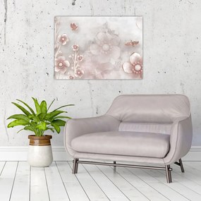 Obraz - Różowe kwiaty (70x50 cm)