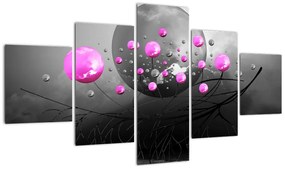 Obraz różowych kul (125x70 cm)
