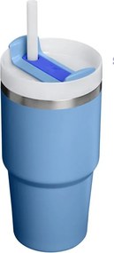 Niebieski termos ze stali nierdzewnej ze słomką 600 ml Quencher H2.O FlowState™ Tumbler Blue Sky – Stanley