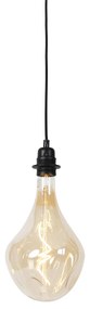 Lampa wisząca czarna z możliwością ściemniania w zestawie z żarówką LED w kolorze złotym - Cava Luxe Nowoczesny Oswietlenie wewnetrzne