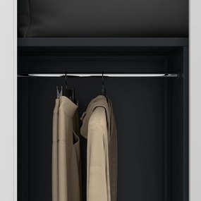 Szafa gospodarcza zamykana DAWID 900 x 1850 x 450 mm, antracytowo-biała