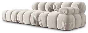 Beżowa aksamitna sofa modułowa 282 cm Bellis – Micadoni