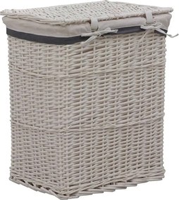 Biały wiklinowy kosz na pranie - Viver