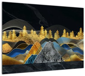 Obraz - Złote Góry (70x50 cm)