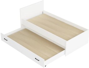Białe łóżko dziecięce z wysuwanym łóżkiem 90x190 cm Sofia – Kalune Design