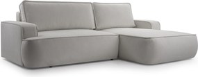 Masseno Narożnik SOLO z funkcją spania i pojemnikiem na pościel Narozniki L, Rozkładana sofa - Szary, GERRA 65