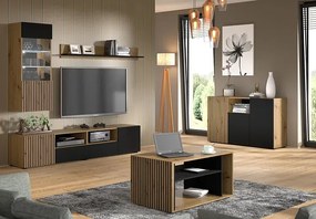 Szafka rtv z lamelowym frontem 150 cm - Aldo 7X