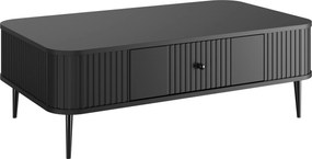Stolik kawowy Vesper 103x60 cm z szufladą - czarny / czarne nogi