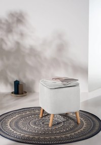 Pufa do salonu EMMA, welurowa, z miejscem do przechowywania, 42, 5 cm, WENKO