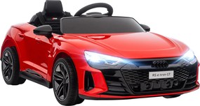 HOMCOM Elektryczny samochód dla dzieci Licencjonowane Audi z bezpiecznym pasem pilotem i światłem Czerwony i czarny 103x58x41 cm | Aosom PL