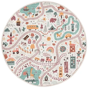 Dziecięcy dywan do zabawy odpowiedni do prania ø120 cm Furry World – Mila Home
