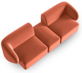 Różowa aksamitna sofa 246 cm Paolo – Milo Casa