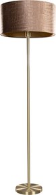 Lampa podłogowa mosiężna z welurowym abażurem wzór krokodyla 50cm - Simplo