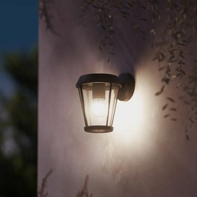 Philips Sunera zewnętrzna lampa ścienna czarna, E27, maks. 1x25 W