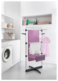 Suszarka na pranie w szaro-srebrnym kolorze 22 m Thunder – Metaltex