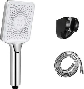 NETTLIFE Prysznic ręczny oszczędzający wodę z niklu z 3 kwadratowymi natryskami