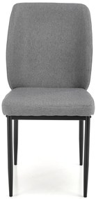 JASPER stół + 4 krzesła SZKLANY STÓŁ tapicerowane krzesła tkanina szare