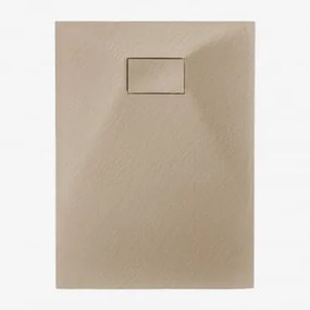 Brodzik Prysznicowy Soho Prostokątny, Antypoślizgowy, Bardzo Płaski Z Żywicy Smc Marrón Arena Claro & 100 X 70 Cm - Sklum