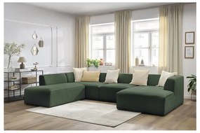 Zielony narożnik modułowy (lewostronny/w kształcie litery U) Megeve – Bobochic Paris