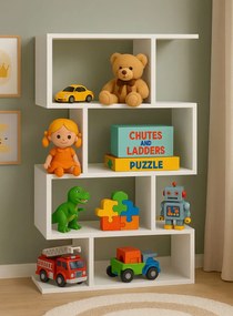 Biały dziecięcy regał na zabawki M0-H87