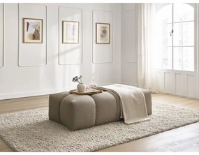 Szarobrązowy podnóżek z materiału bouclé Everest – Bobochic Paris