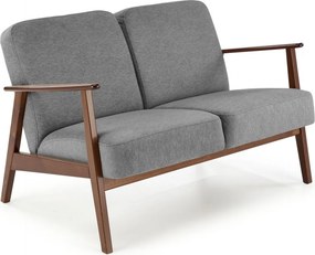 2-osobowa sofa do salonu z drewnianymi podłokietnikami Milano 2S Halmar