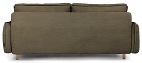 Zielona sztruksowa rozkładana sofa 218 cm Tori – Bonami Selection