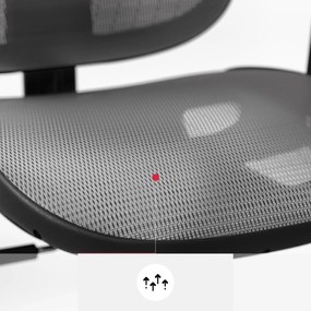 Fotel biurowy Diablo V-Basic, zgodny z normą BHP, kolor czarno-szary