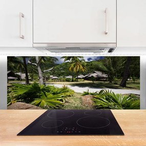 Szkło Ozdobne do Kuchni Tropikalna Palma w Słońcu