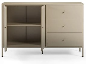 Kremowa metalowa komoda 140x90x40 cm Fayna – Marckeric