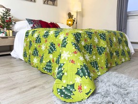 Narzuta na łóżko CHRISTMAS TREE, zielony Rozmiar: 170 x 210 cm