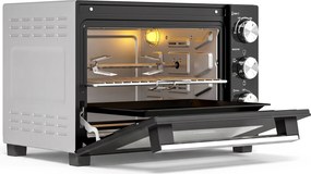HOMCOM 36 L mini piekarnik z termoobiegiem, regulacja temperatury 90–230 °C, 1500 W | Aosom PL