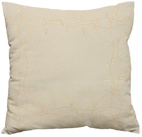 Dekoracyjna poszewka na poduszkę PETAL FRAME 40x40 cm, kremowa