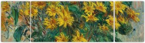 Obraz - Claude Monet, Jerusalem Artichoke Flowers, reprodukcje (170x50 cm)