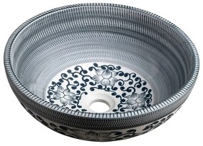 Niebieska ceramiczna okrągła umywalka ø 41 cm Priori – Sapho