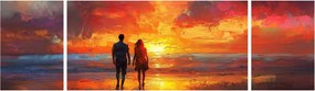 Obraz - Spacer po plaży (170x50 cm)