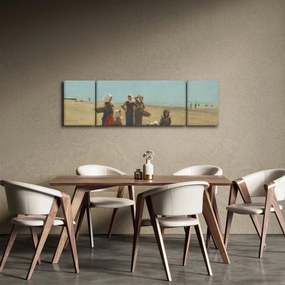 Obraz - Eugène Boudin, Women on the Beach at Berck, reprodukcje (170x50 cm)