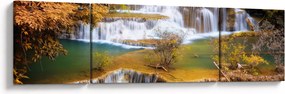 Obraz - Wodospady Huay Mae Khamin, Tajlandia (170x50 cm)