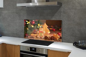 Szklany Panel Piernikowe Serce i Bombki