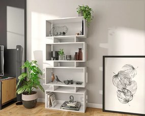 Biały ażurowy regał na zabawki Z0-B34