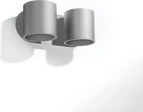 Kinkiety nowoczesny Celeris, aluminium - 2 źródło światła 4000K - L.26 x H.10 cm - szary