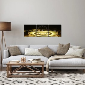 Obraz - stadion piłkarski (z zegarem) (90x30 cm)