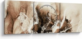 Obraz - Abstrakcja (z zegarem) (90x30 cm)