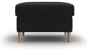 Czarny aksamitny podnóżek Kyoto – Cosmopolitan Design