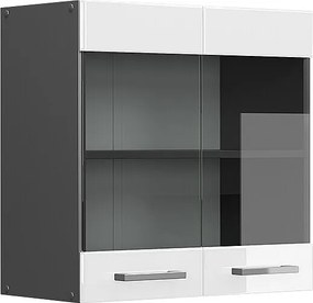 Szklana szafka kuchenna biały wysoki połysk 60x31x60 r-line