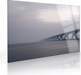 Obraz na szkle mostu we mgle (70x50 cm)