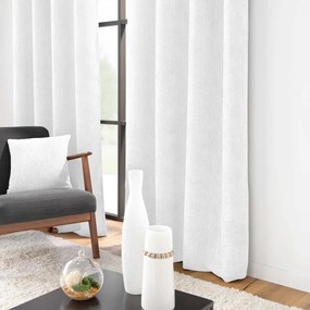 Biała zasłona z szenilu 140x260 cm Leo – douceur d'intérieur
