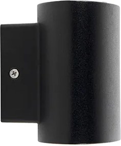 Nowoczesna lampa ścienna zewnętrzna czarna z wbudowanym LED IP44 - Ovum